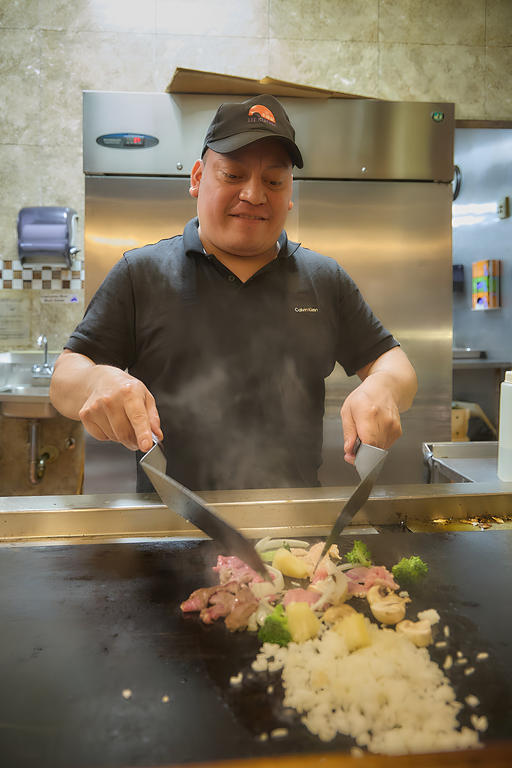 GET YOUR FOOD COOKED TO ORDER AT THE HIBACHI GRILL